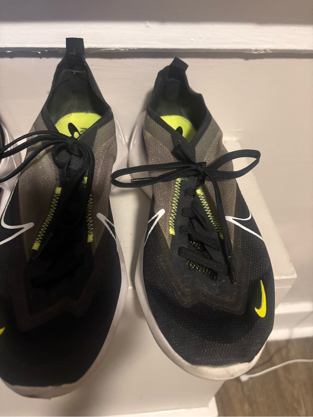 Nike Women’s  Black and Bright Green Neon Running Shoes